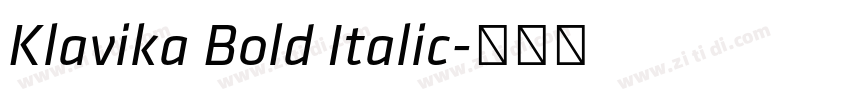 Klavika Bold Italic字体转换
